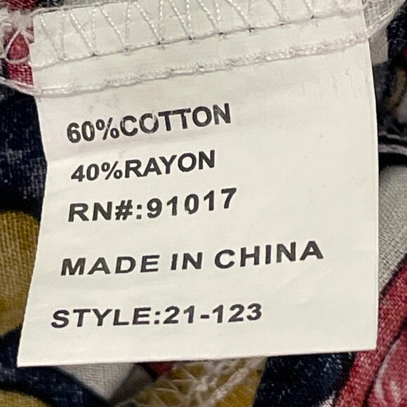 SOLITAIRE Boho Tie Dye Abstract Contrast Fabric Long Bubble Sleeve - XL - Picture 12 of 13